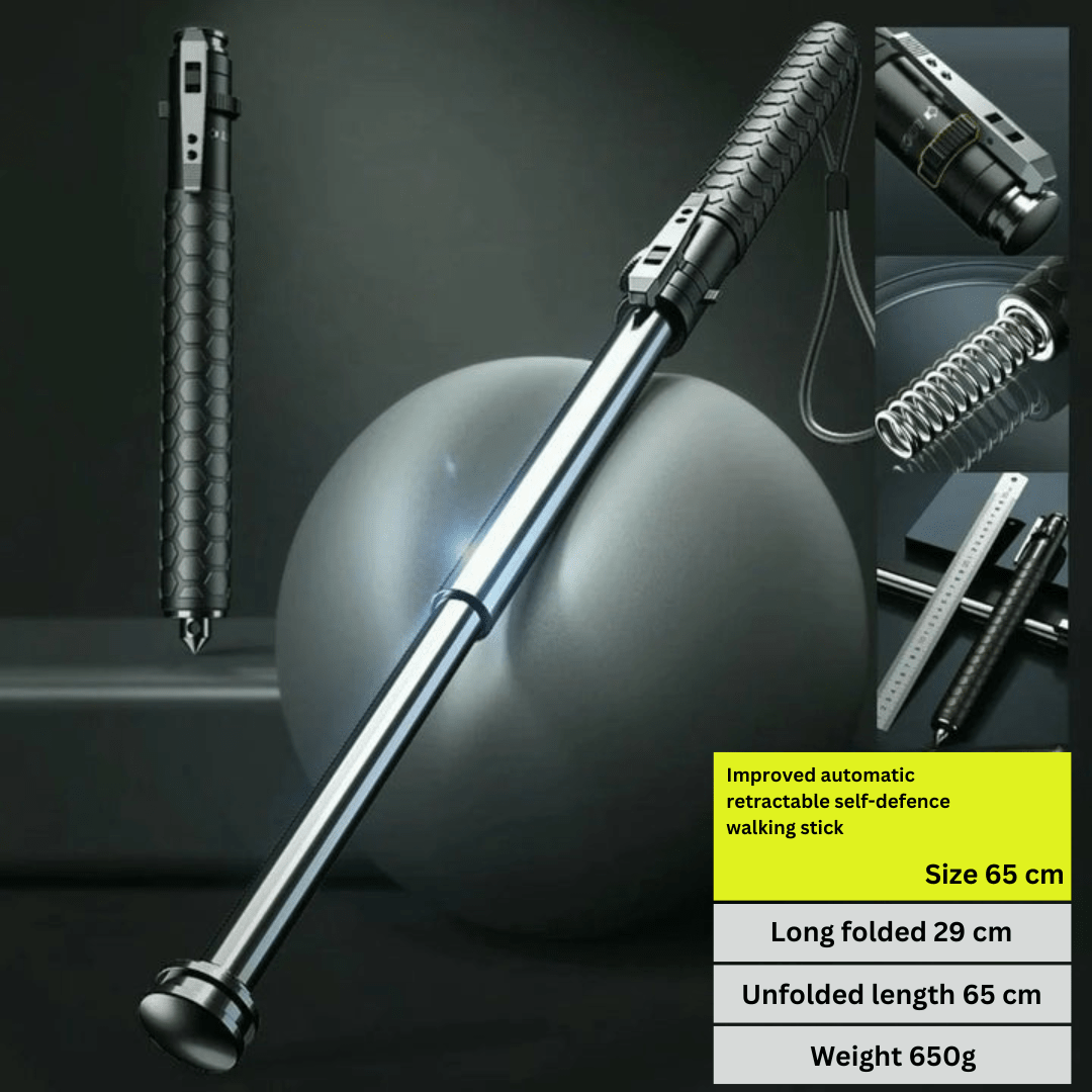 Retractable Self-Defense Walking Stick — Urban & Hiking Use 14