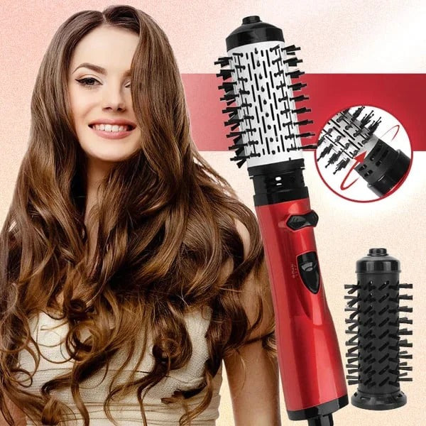 Rotating Hair Dryer Brush — 2 Heads, 360° Spin, 3 Heat Settings 15