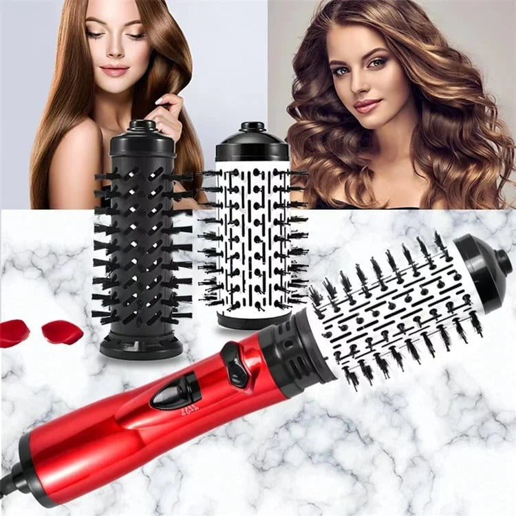 Rotating Hair Dryer Brush — 2 Heads, 360° Spin, 3 Heat Settings 1
