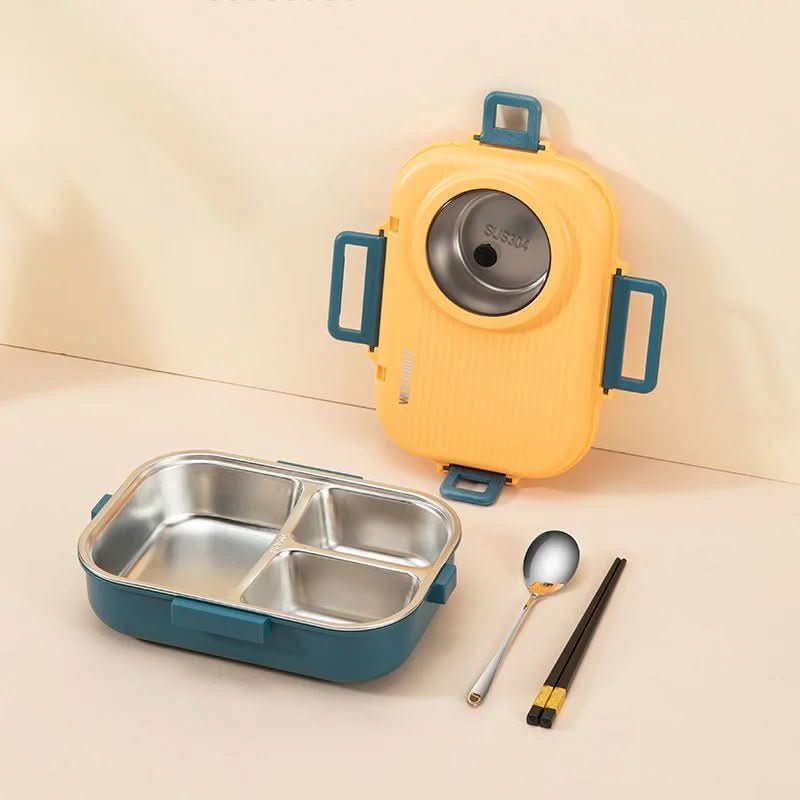 Stainless Steel Lunch Box 3 Compartments — Leakproof Lid 11