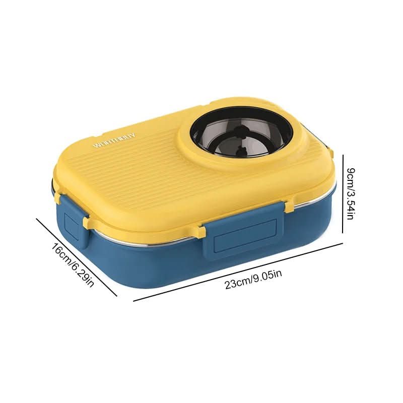 Stainless Steel Lunch Box 3 Compartments — Leakproof Lid 7