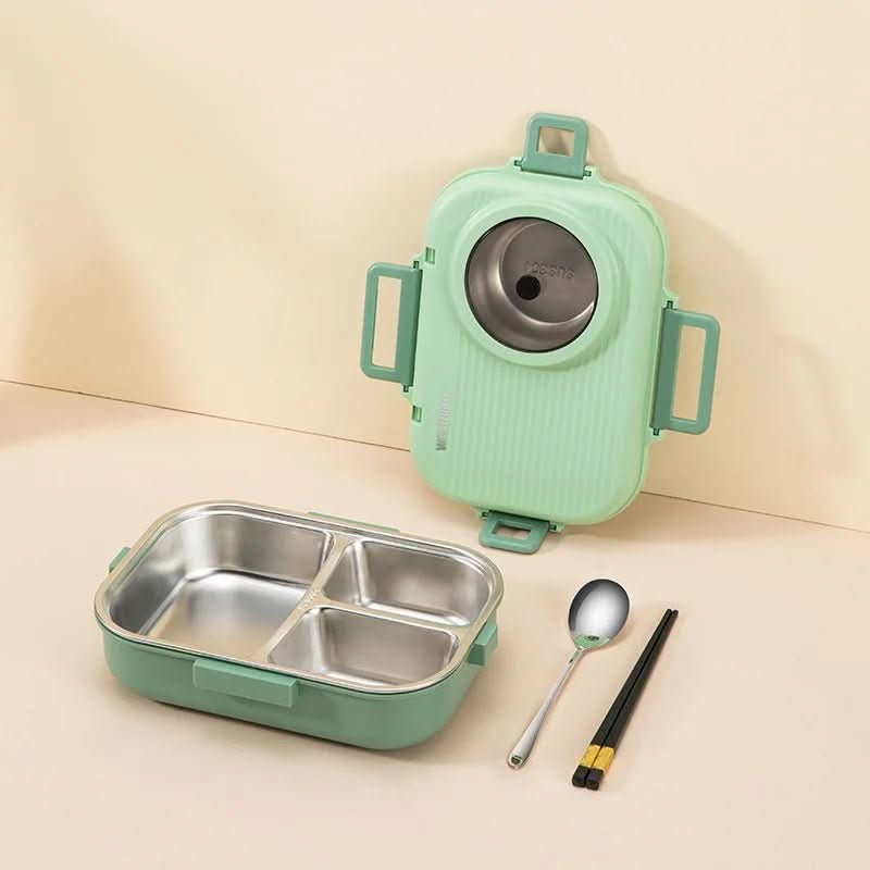 Stainless Steel Lunch Box 3 Compartments — Leakproof Lid 9
