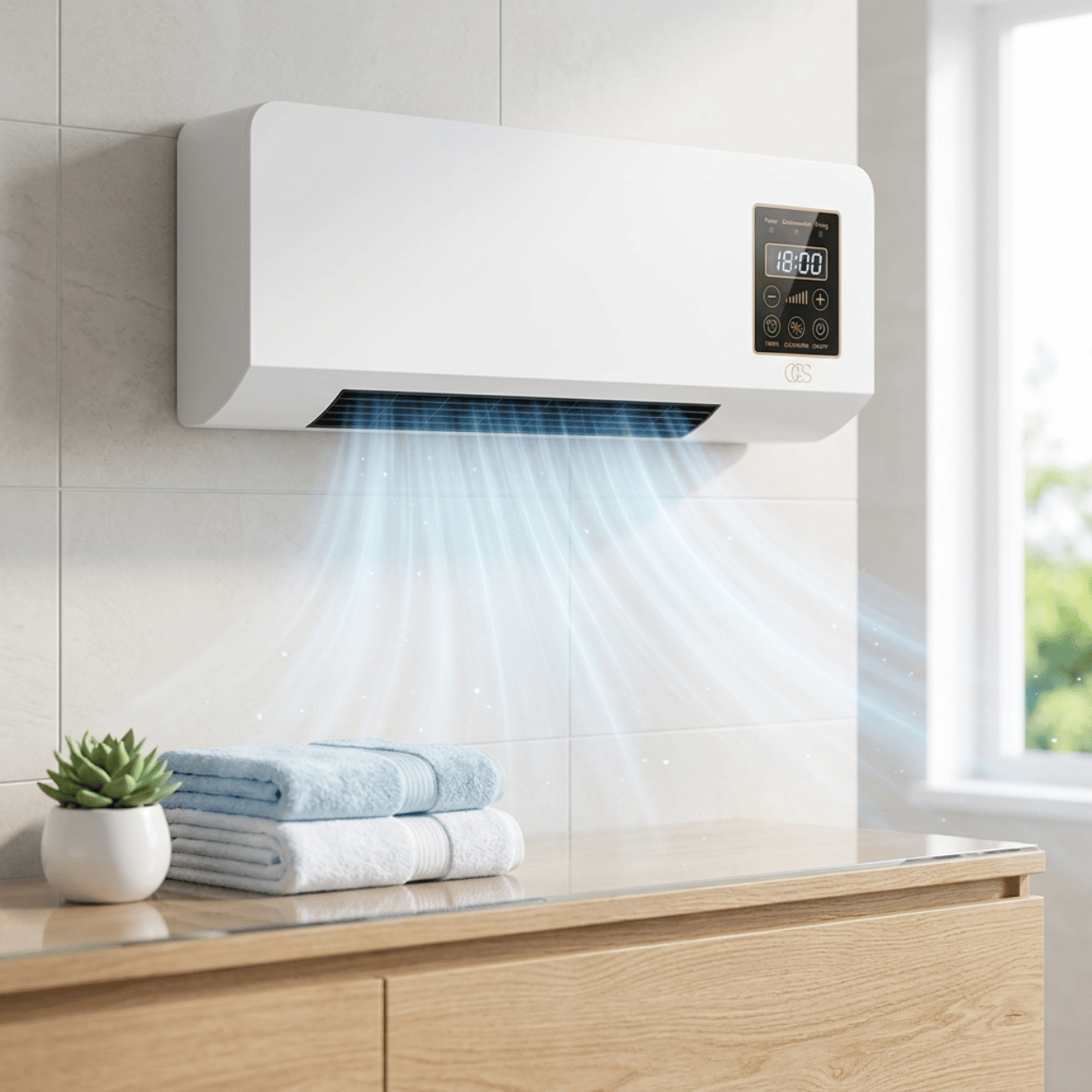 Sale by Dale - Wandventilator met Afstandsbediening, Koelen en Verwarmen
