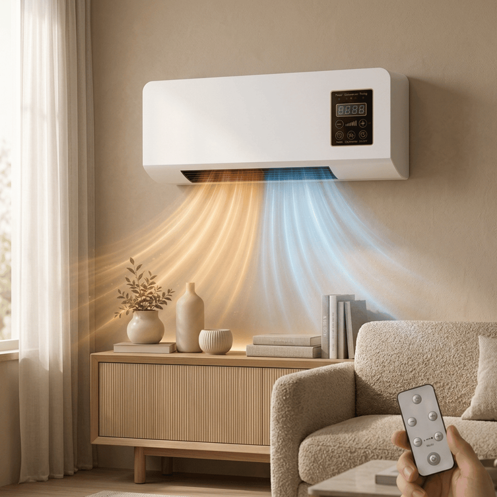 Sale by Dale - Wandventilator met Afstandsbediening, Koelen en Verwarmen