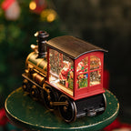 Santa Claus Christmas Train Music Box — Snow Globe & 8 Songs 3