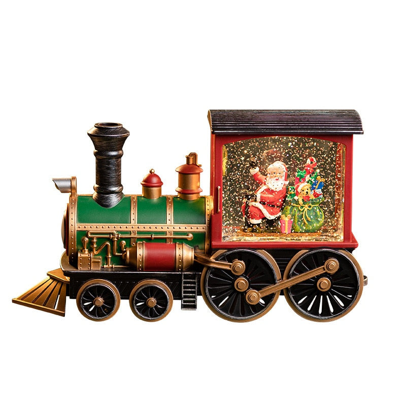 Santa Claus Christmas Train Music Box — Snow Globe & 8 Songs 5