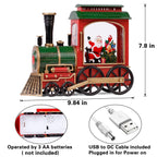 Santa Claus Christmas Train Music Box — Snow Globe & 8 Songs 7