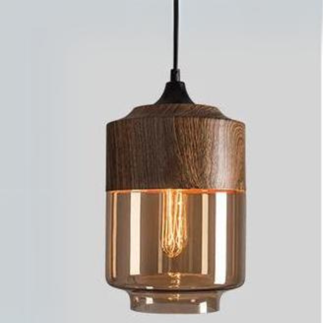 Scandinavian Wooden Pendant Light — Warm Glow Adjustable Cable 17