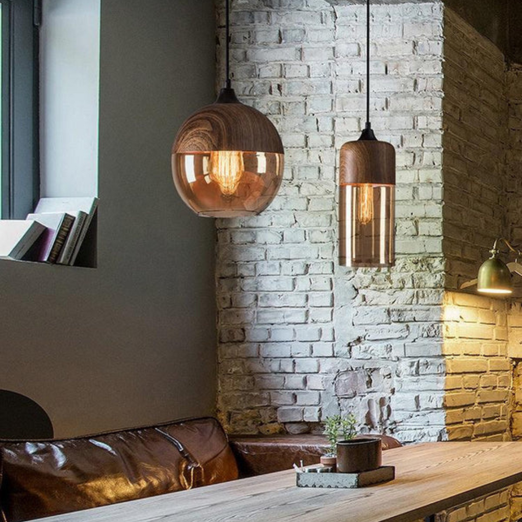 Scandinavian Wooden Pendant Light — Warm Glow Adjustable Cable 9