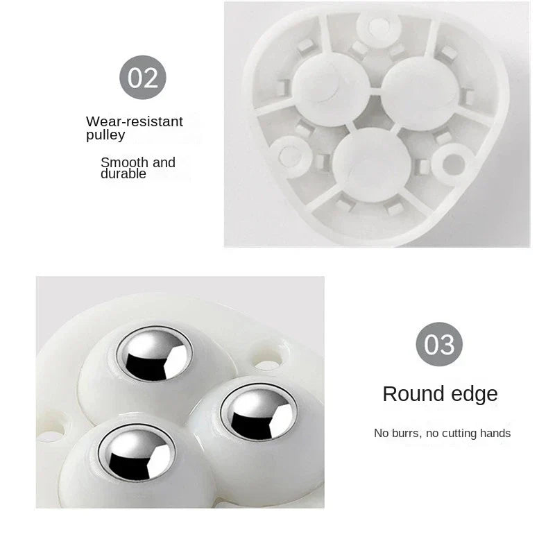 Self-Adhesive Furniture Mover Wheel Rollers — 360° Rotating 4pcs 7