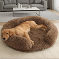 Semi-Open Round Dog Bed — Ultra-Soft Plush & Washable Cover 1