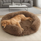 Semi-Open Round Dog Bed — Ultra-Soft Plush & Washable Cover 1