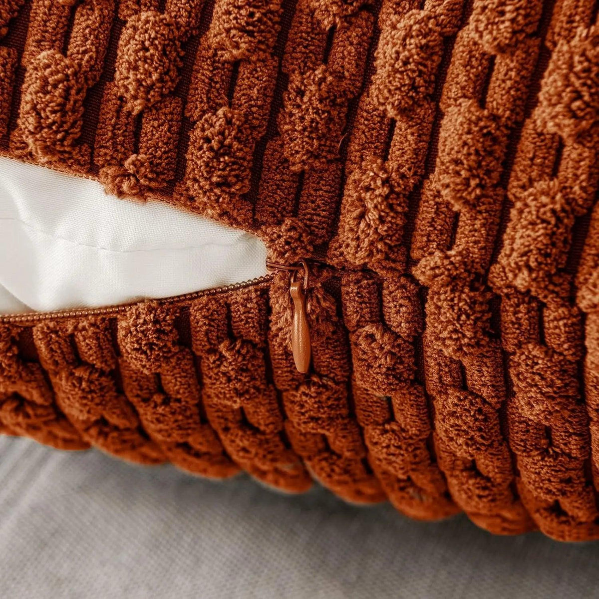 Soft Corduroy Throw Pillow — Raised Texture Sofa & Bed Cover 9