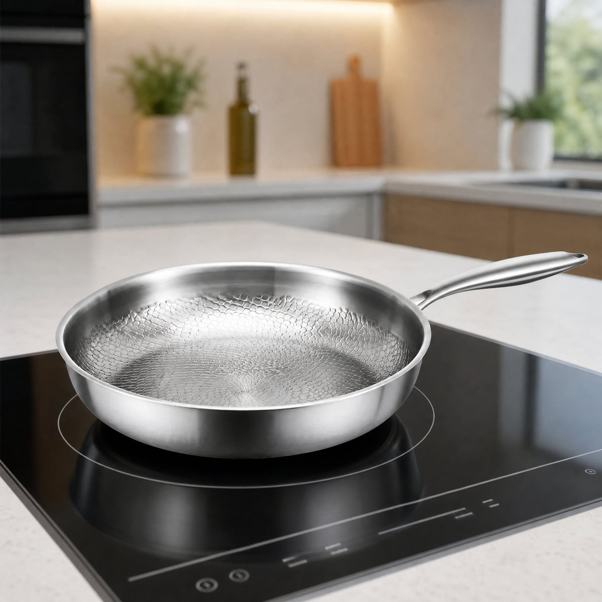 Honeycomb Non-Stick Stainless Steel Pan — Gas & Induction 5