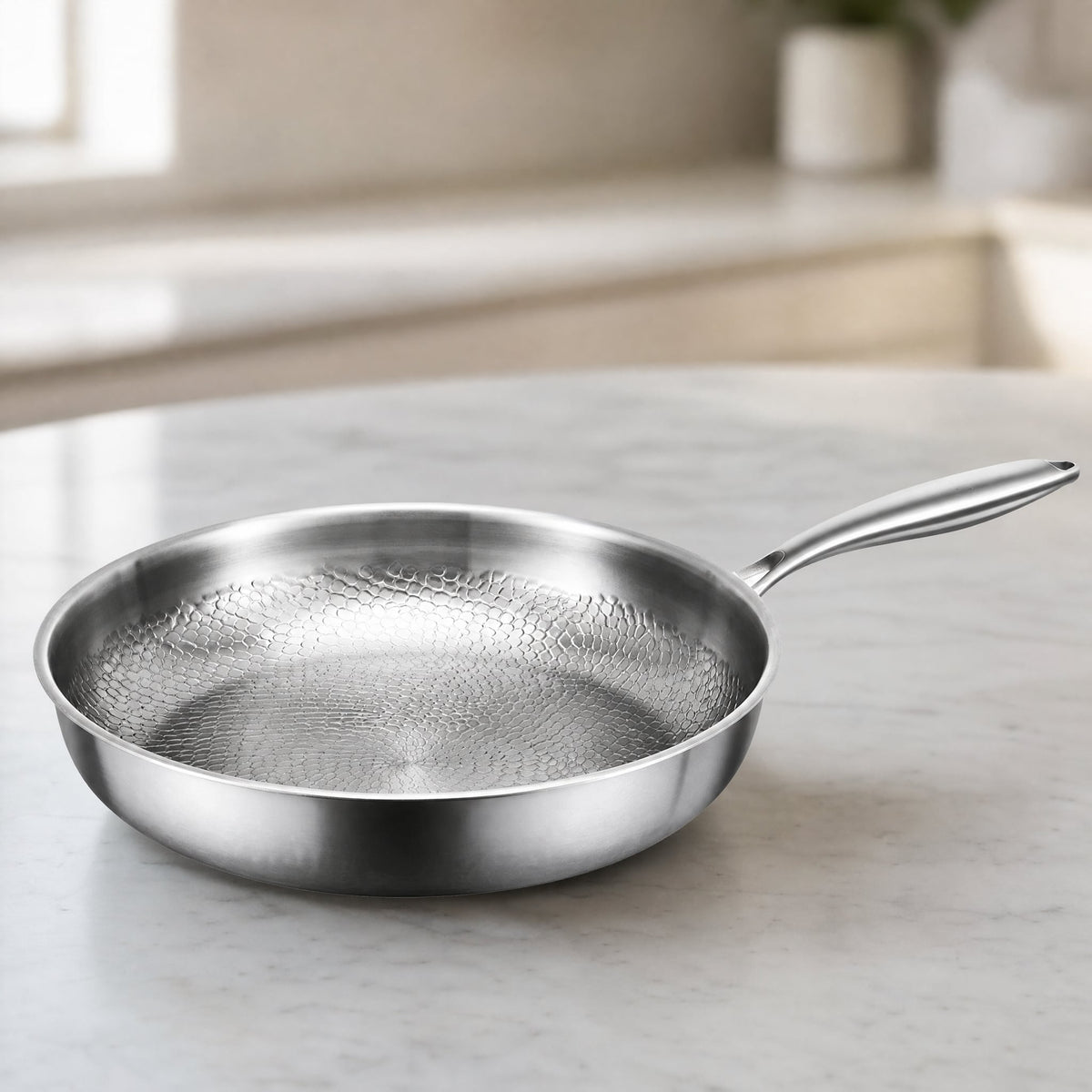 Honeycomb Non-Stick Stainless Steel Pan — Gas & Induction 1
