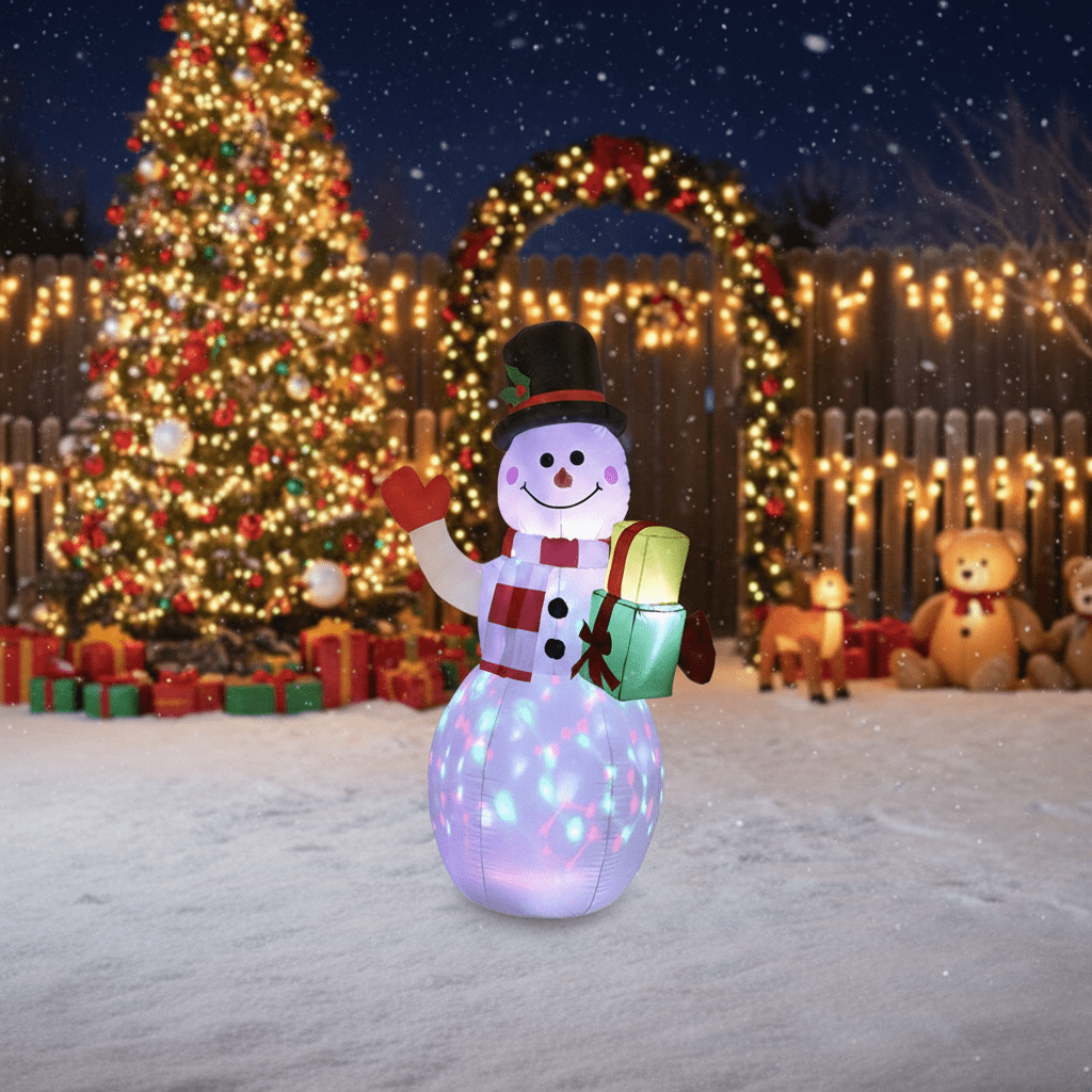 LED Christmas Ornament with Warm Glow String Lights — 4 Designs 1