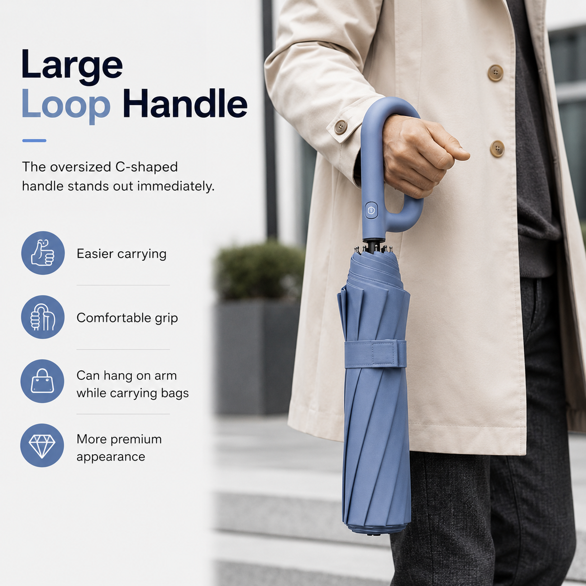 Windproof Auto Umbrella — 8-Rib UV Protection Compact 6