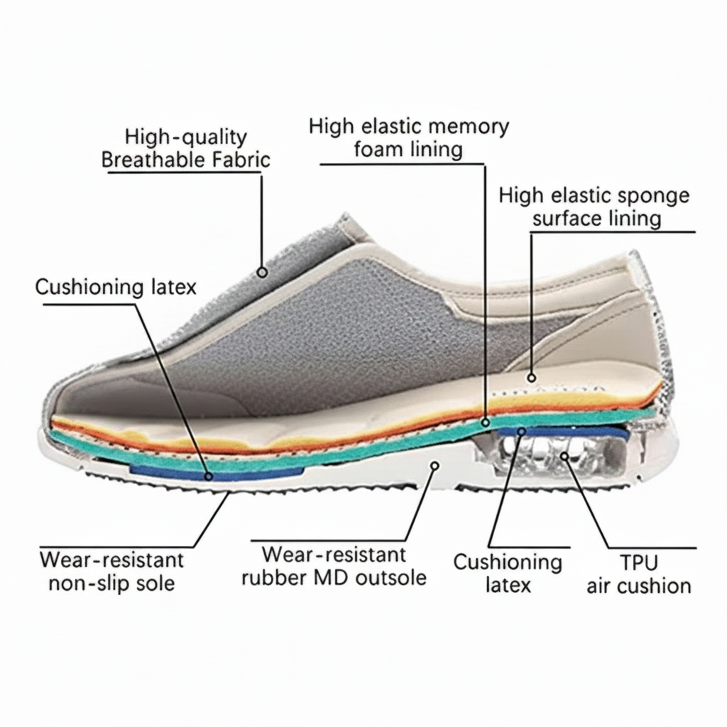 SwellComfort Wide Diabetic Shoes — Memory Foam Zero-Drop Fit 5