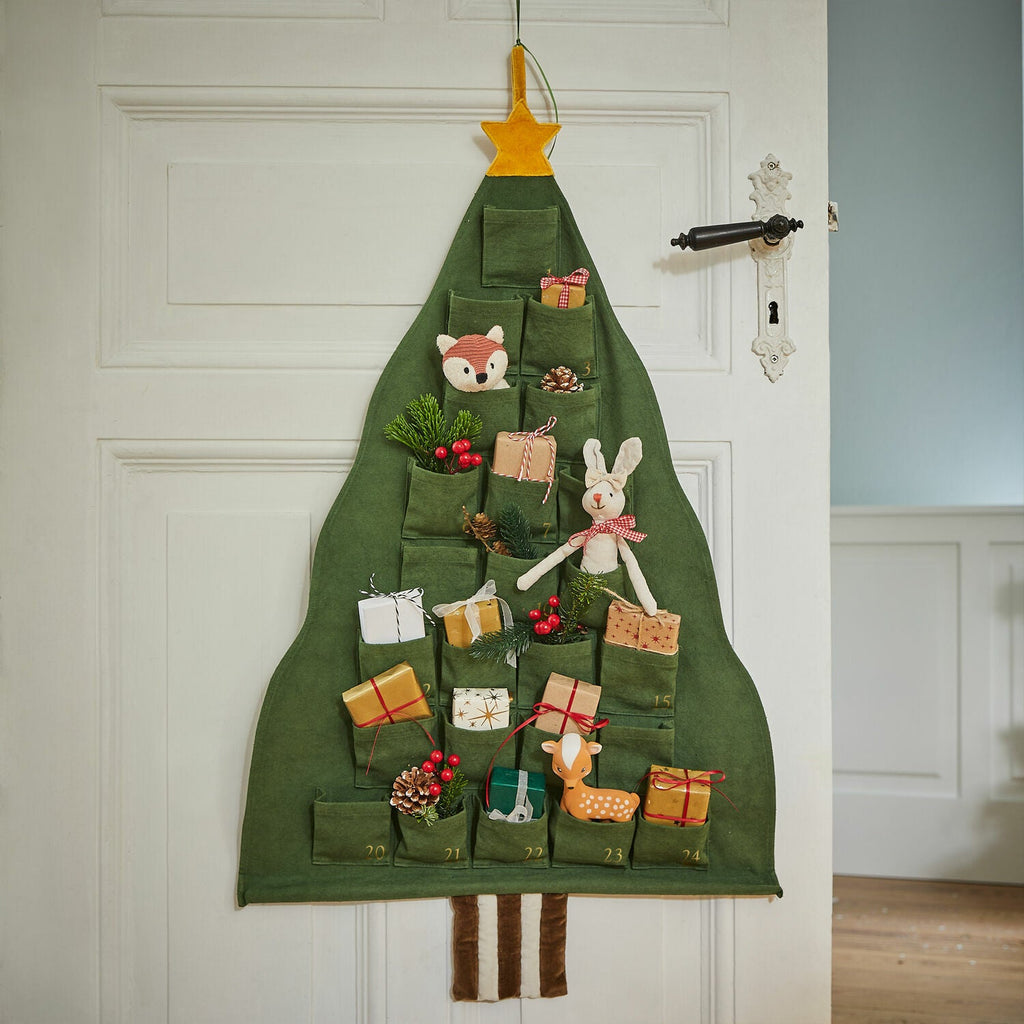 Handwoven Cotton Advent Calendar — 24-Pocket Christmas Tree 2
