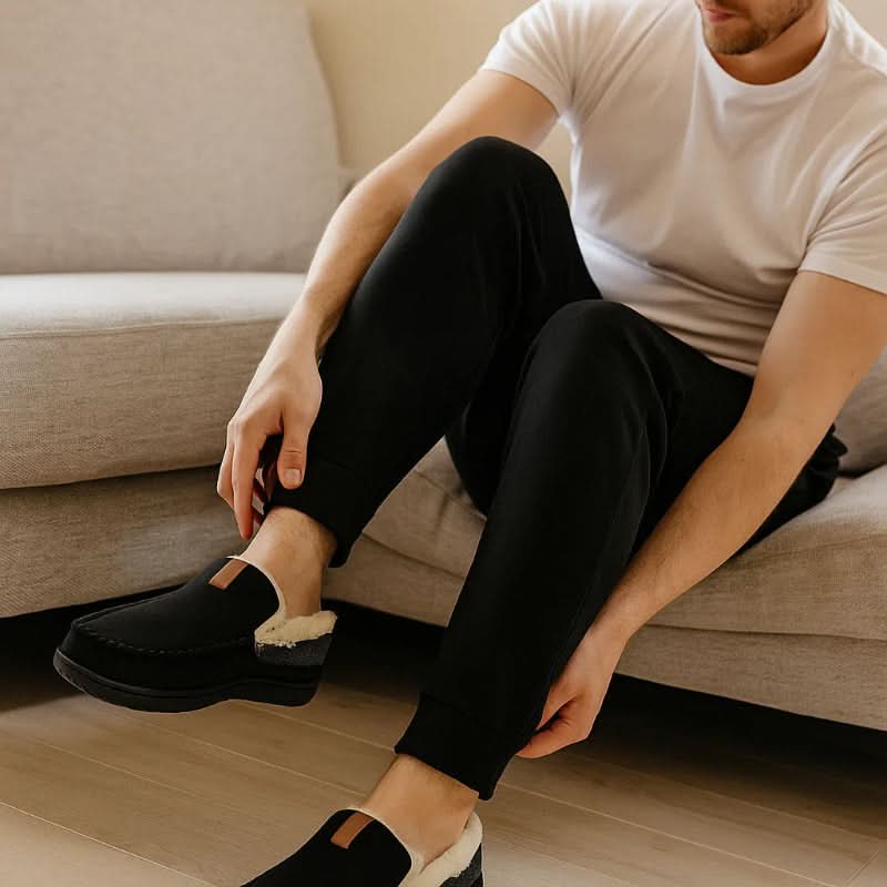TERRAWOOL Men's Wool Loafer — Warm Slip-On House Shoes 3