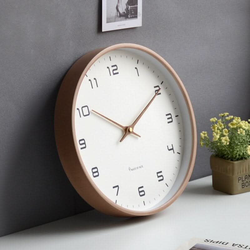 Silent Wooden Wall Clock — Minimalist Scandinavian Design 1