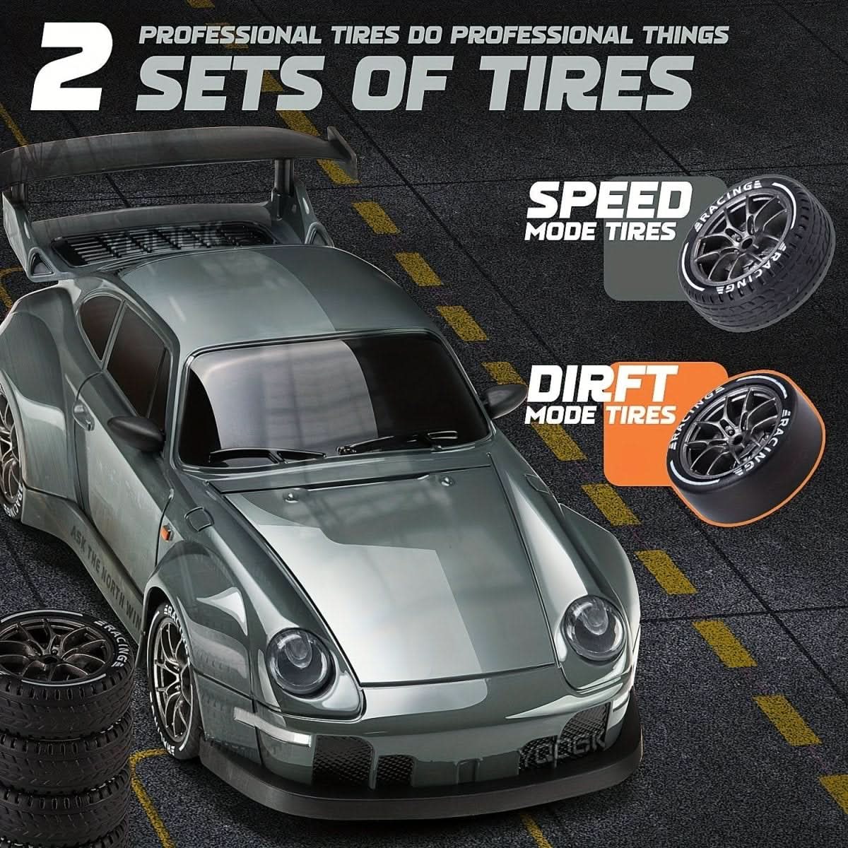 RC Car with LED Wheels & 4WD — 1:24 Scale Drift Racer 4