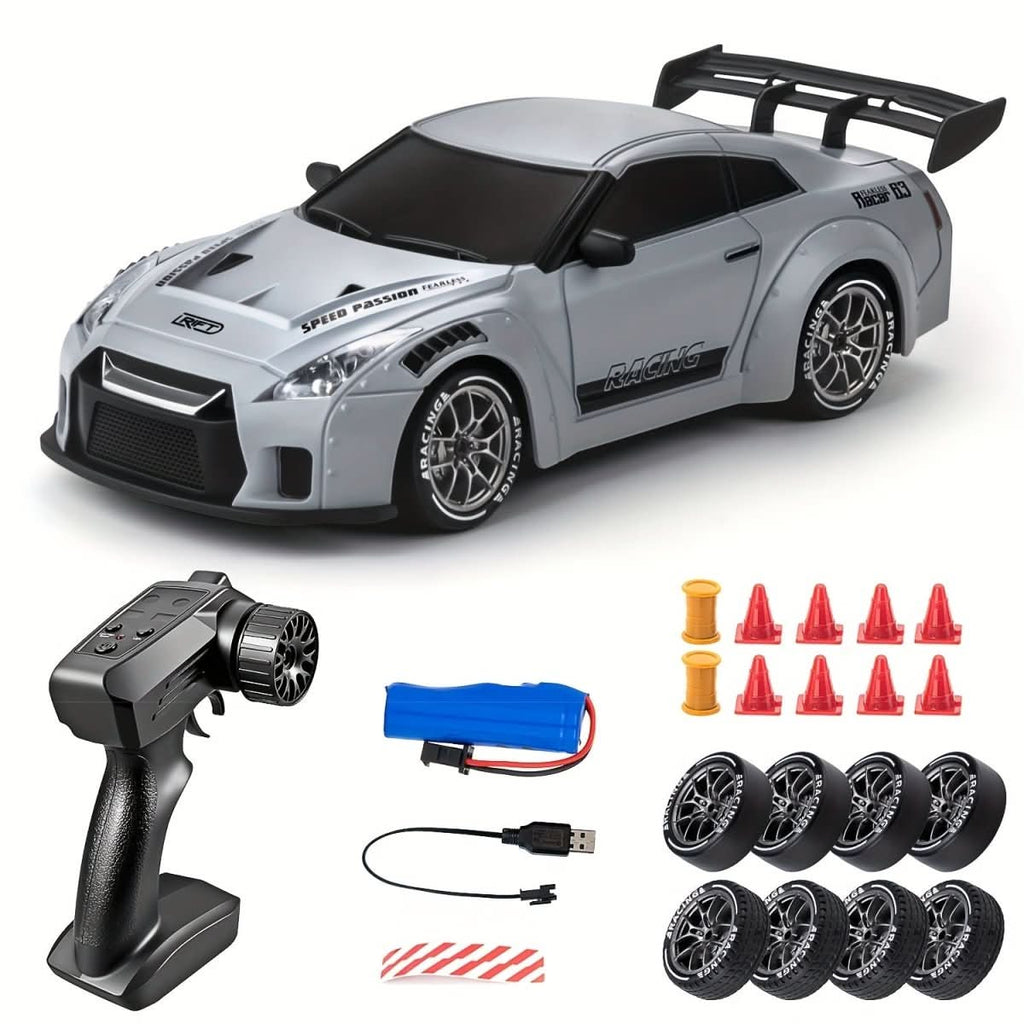 RC Car with LED Wheels & 4WD — 1:24 Scale Drift Racer 8