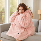 USB Heated Hoodie Blanket — Oversized One Size Fleece Wrap 16