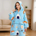 USB Heated Hoodie Blanket — Oversized One Size Fleece Wrap 17