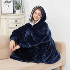 USB Heated Hoodie Blanket — Oversized One Size Fleece Wrap 2
