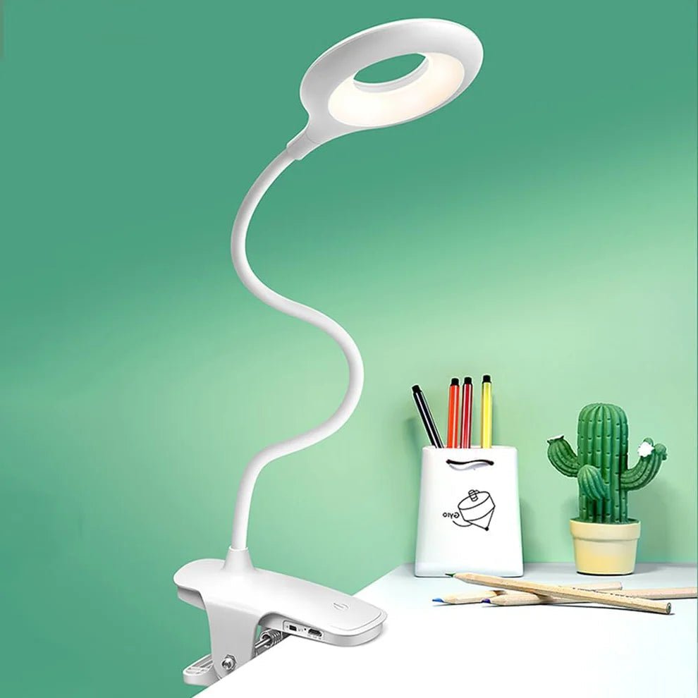 USB LED Reading Lamp with Clip & Dimmer — Flexible Neck 2