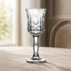 Champagne Glass Vintage Crystal-Cut Engraved Goblet 1
