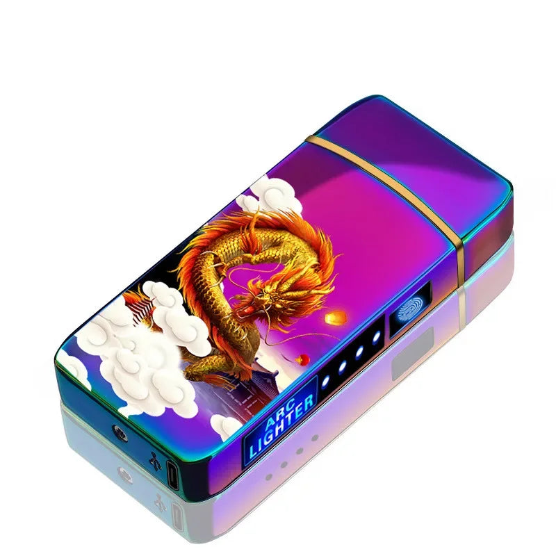 Windproof USB Plasma Lighter — Rechargeable Dual Arc Electric 22