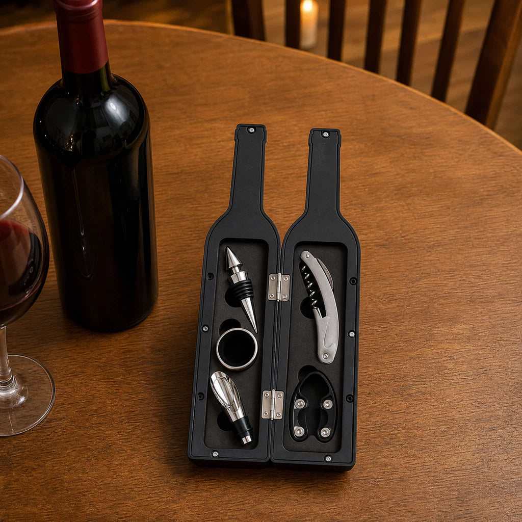 Wine Accessory Gift Set in Bottle Case — 3 or 5 Piece 2