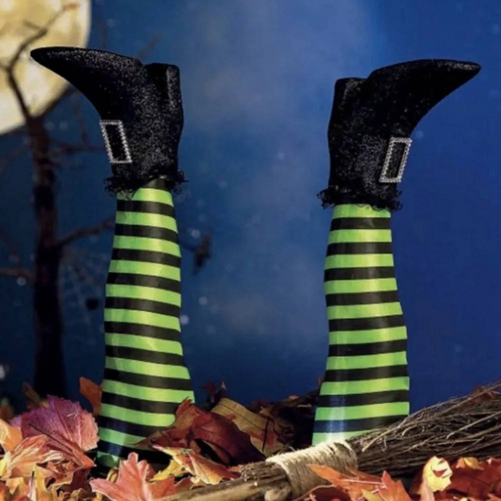 Witch Legs Halloween Yard Decoration — No-Tool Setup 12