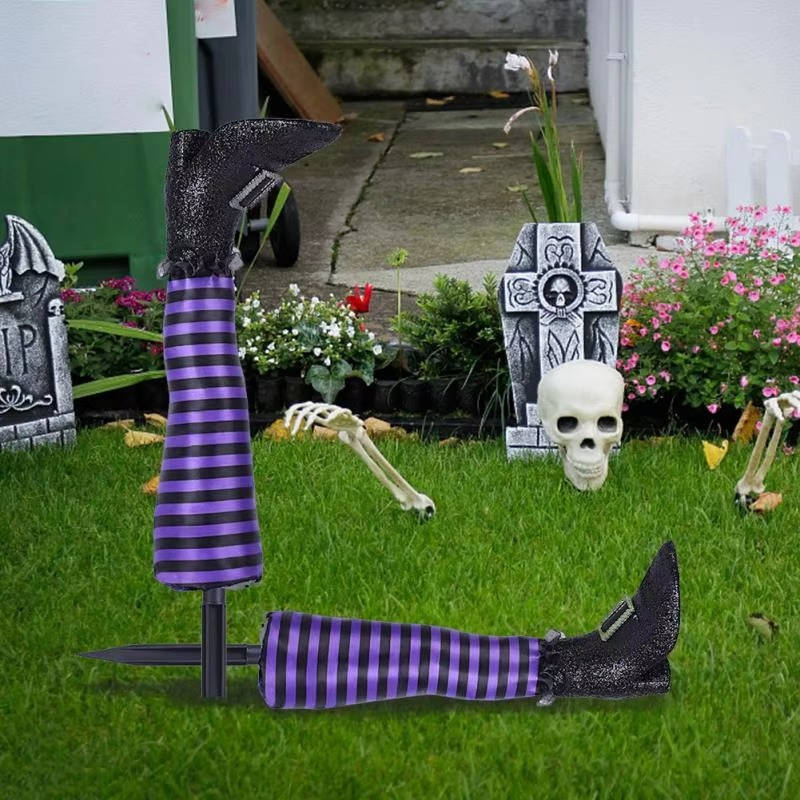 Witch Legs Halloween Yard Decoration — No-Tool Setup 2