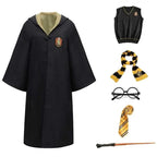 Complete Wizard Costume with Cloak, Wand & Accessories 6