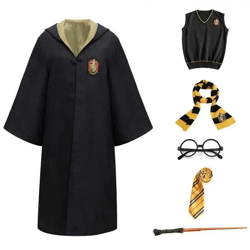 Complete Wizard Costume with Cloak, Wand & Accessories 6