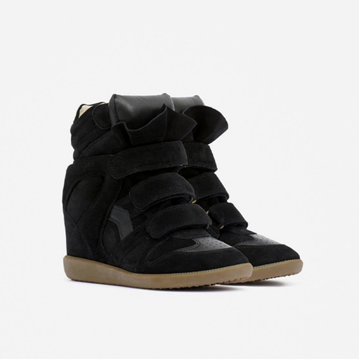 Wedge Sneakers Women — Hidden 2 in Lift High-Top Velcro 13