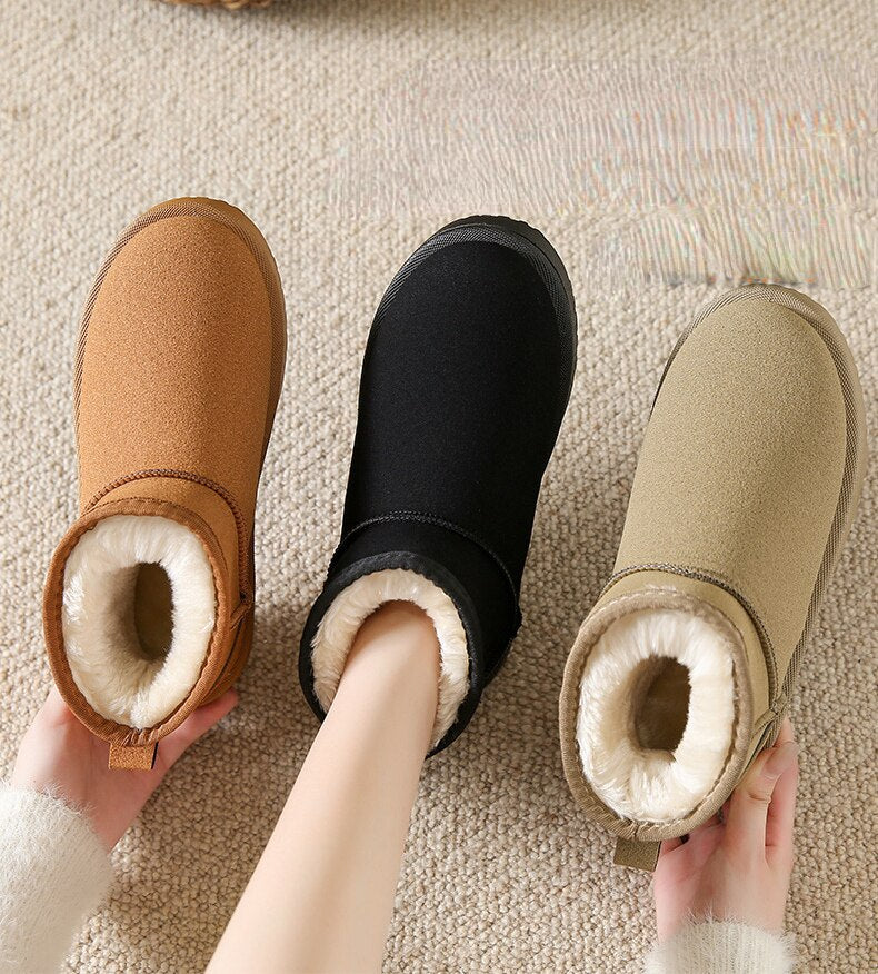 Ankle Boots Women — Faux Fur Lined Winter Boots with Zipper 2