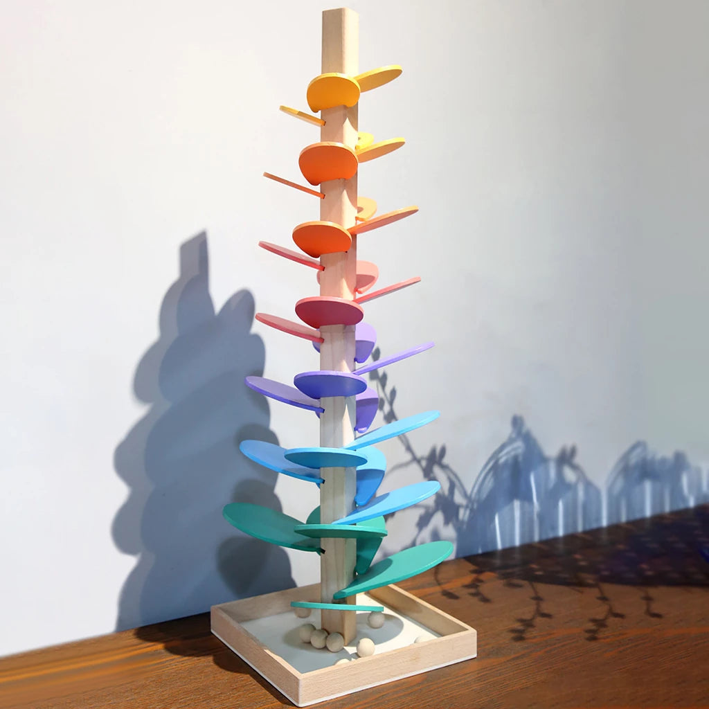 Wooden Rainbow Sound Tower — Sensory Educational Play Set 7