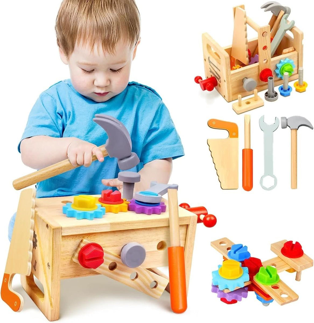 Wooden Toy Toolbox for Kids — 29-Piece Creative Play Set 5