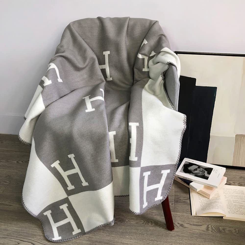 Wool-Cashmere Throw Blanket — Classic Check 55 x 67 in 12