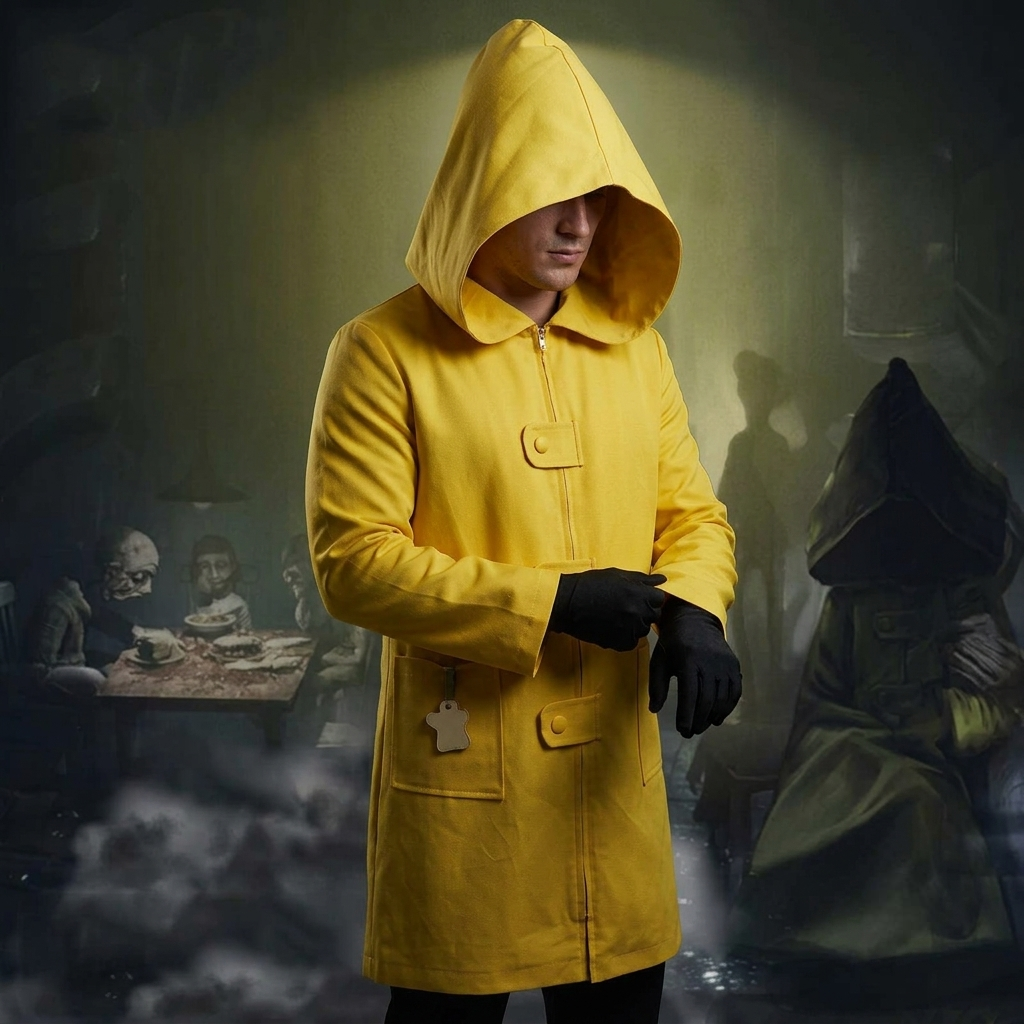 Yellow Hooded Raincoat Halloween Costume — Kids & Adults 2